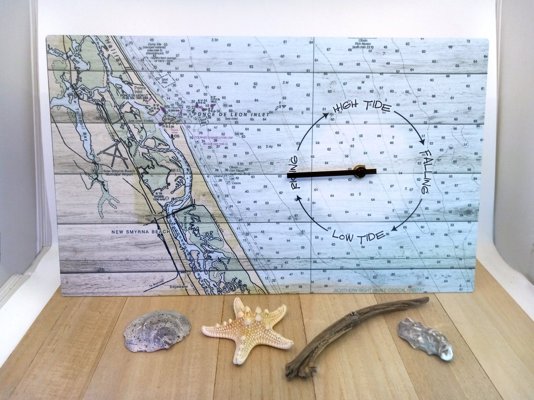 Tide Clock Custom Tide Clock Nautical Wall Clock Nautical Etsy