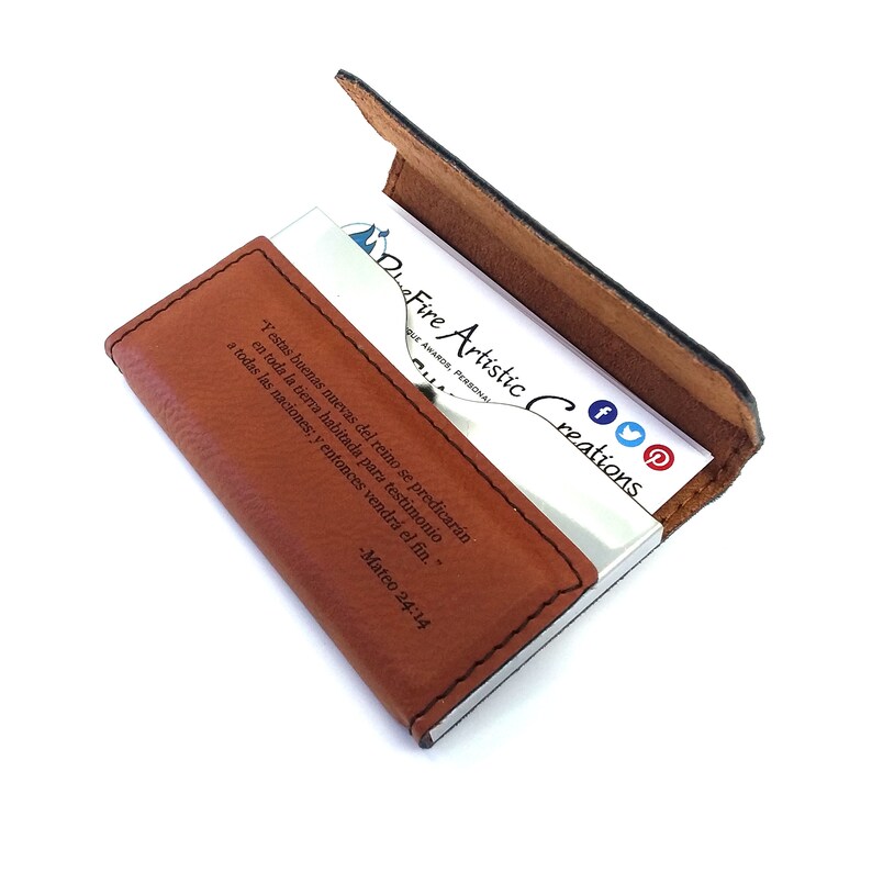Business Card Holder, Hard Case, Leatherette