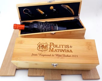 Business Gift For Clients Realtor Closing Gift Wine Box Custom Logo Corporate Event Award