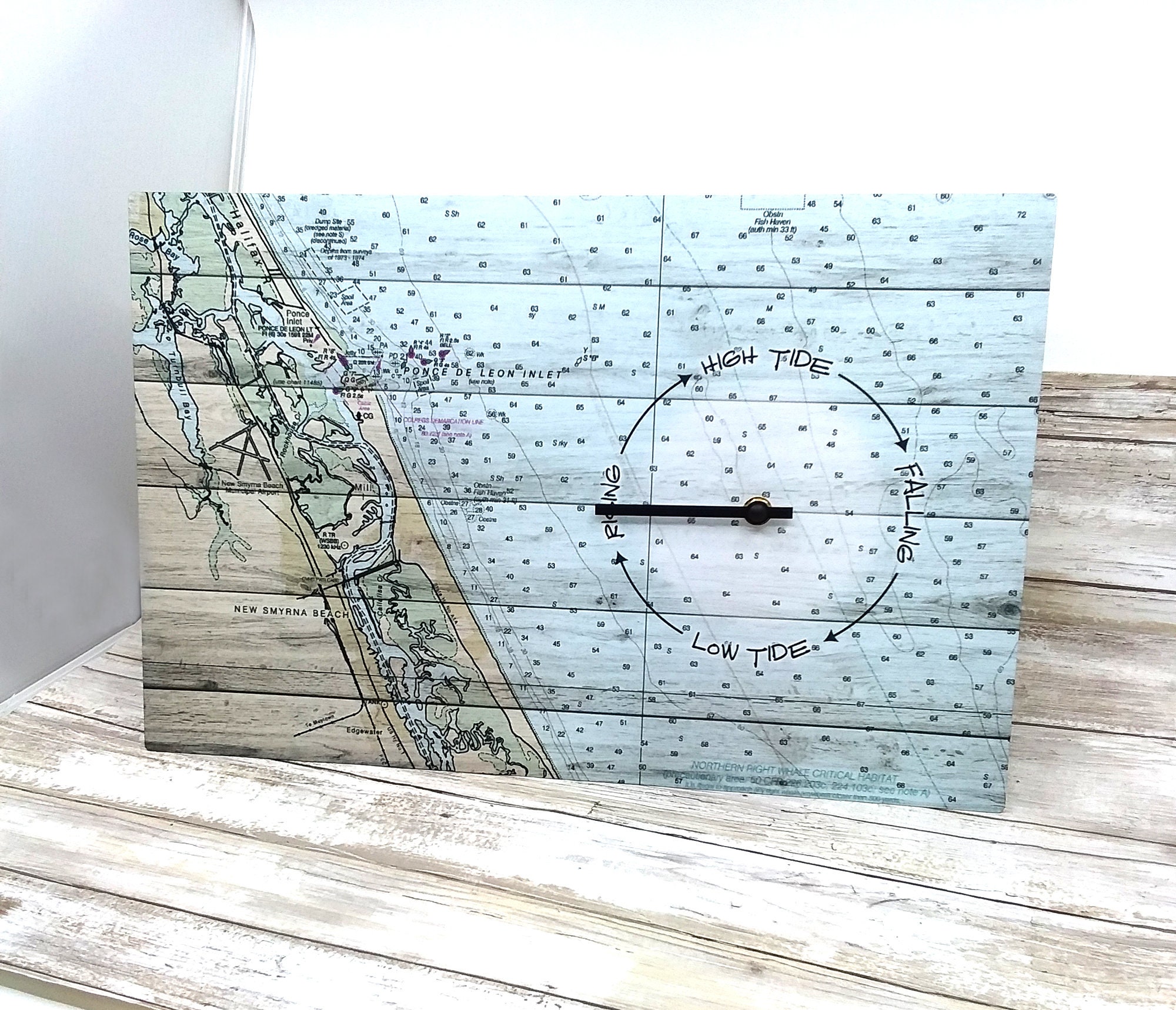 Tide Clock Custom Tide Clock Nautical Wall Clock Nautical Etsy