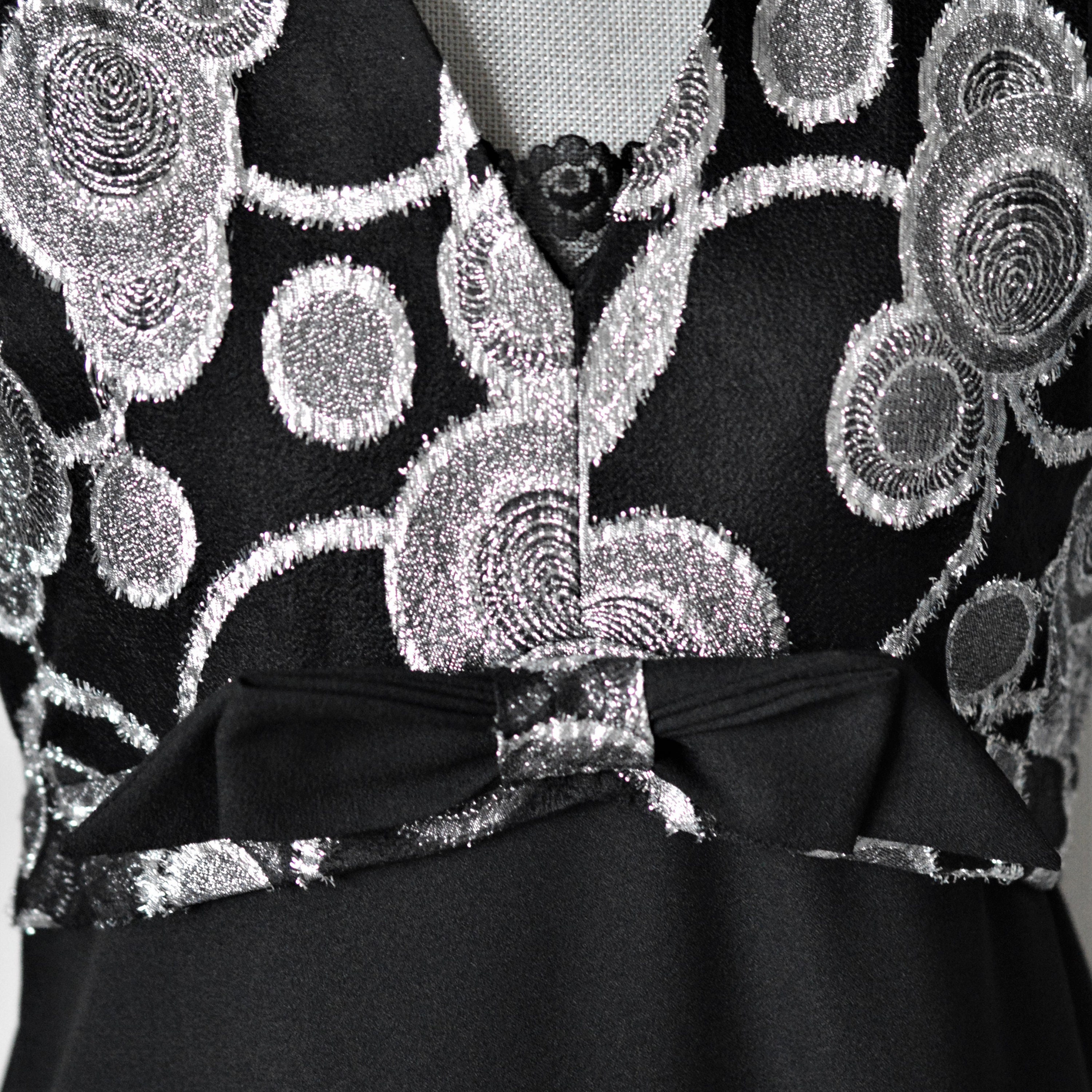 Vintage 60s Black Silver Cocktail Dress Lurex Metallic | Etsy