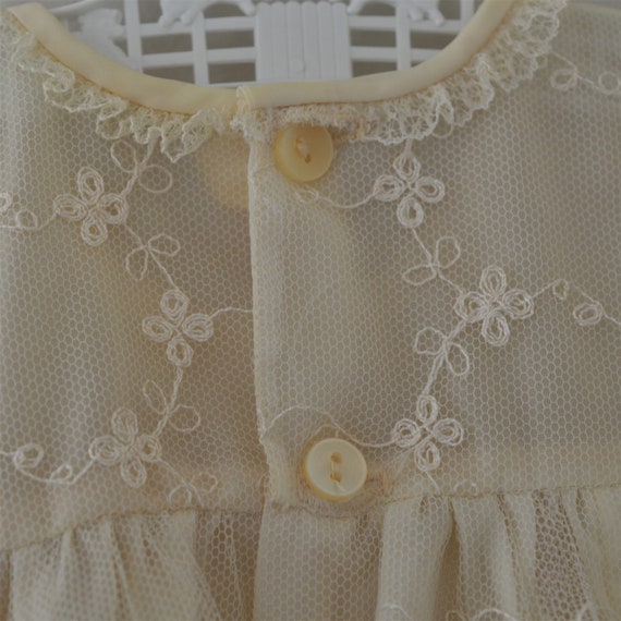 60s Cream Lace Baptismal Gown | Made in England, … - image 10