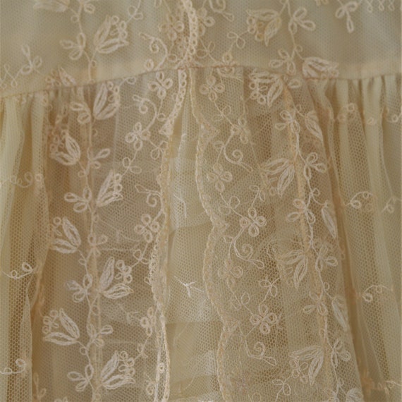 60s Cream Lace Baptismal Gown | Made in England, … - image 4