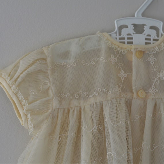 60s Cream Lace Baptismal Gown | Made in England, … - image 8