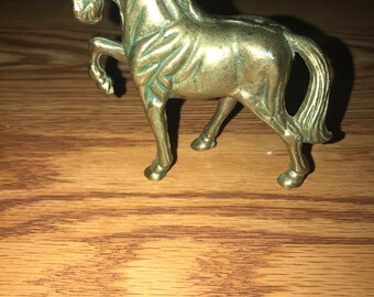 Vintage brass horse