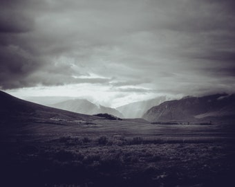 Montana Storm - Montana photography, mountain photography, mountain rain print, Montana western landscape photography, cabin wall decor