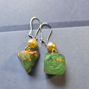 Dice dangle earrings dnd ttrpg
