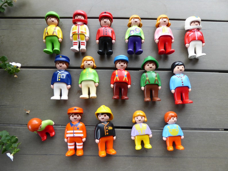 Vintage Lot of 16 Playmobil 1990 Geobra Figures ALL DIFFERENT Etsy