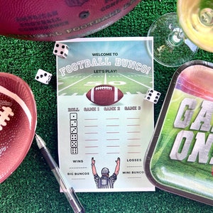 Football Bunco Score Sheets - printable instant download kit, Super Bowl Bunco