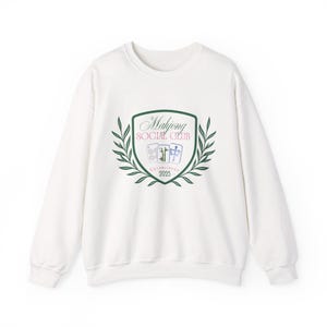 Mahjong Social Club Sweatshirt, Cozy Pullover for Game Nights, Mahjong Party, Crewneck