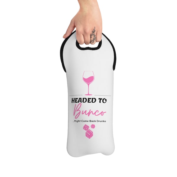 Bunco Wine Carrier Tote - Funny Bunco Gift, Bunco Prize