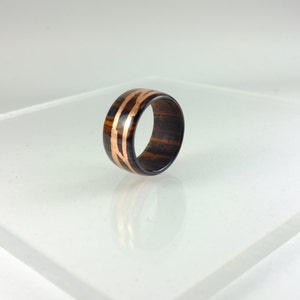 Cocobolo and copper wooden ring image 3