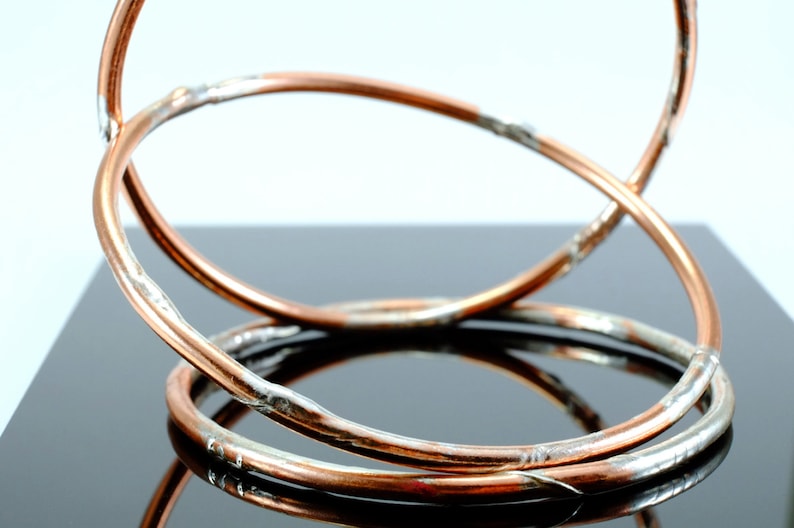 Copper and Silver Jangly Bangles Buy Two Get One FREE image 4