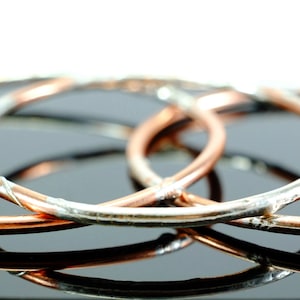 Copper and Silver Jangly Bangles Buy Two Get One FREE image 2