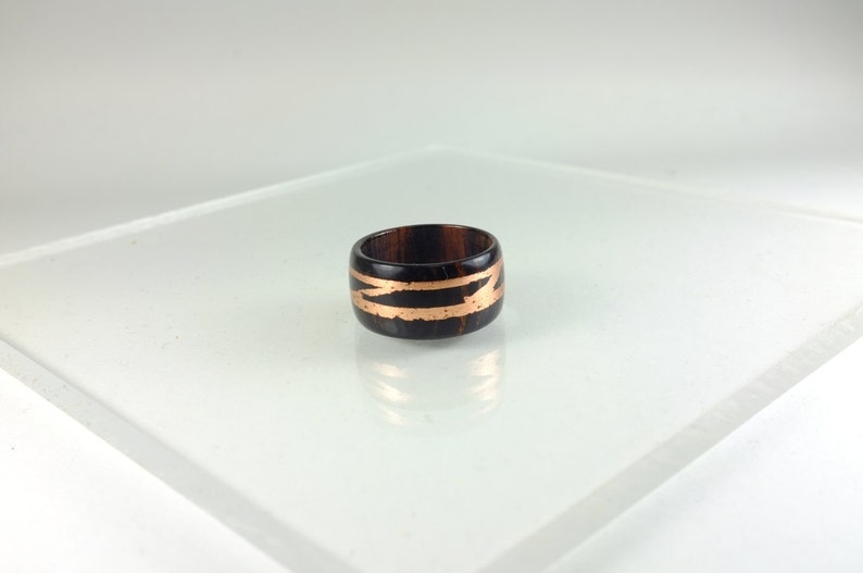 Cocobolo and copper wooden ring image 2