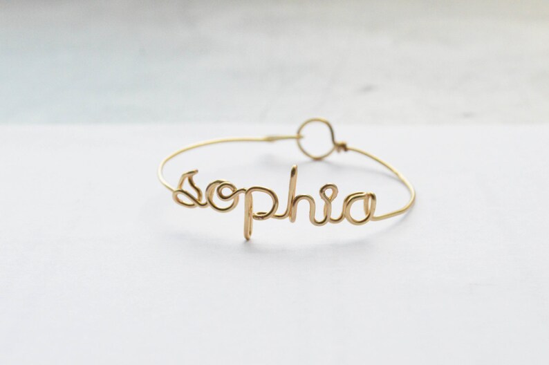 Custom Name Bracelet   Personalized Name Jewelry  Wire Word image 1