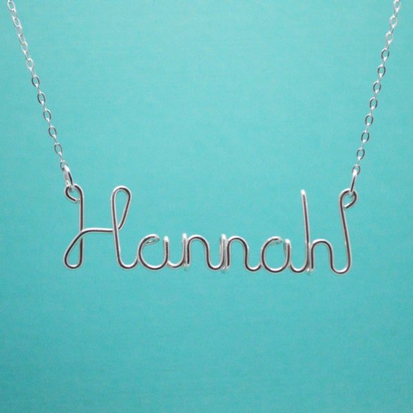 Custom Name Necklace • Personalized Name Jewelry • Wire Word Necklace • Bridesmaid Gift • Dainty Name Chain • Gifts Under 20 • Gifts For Her