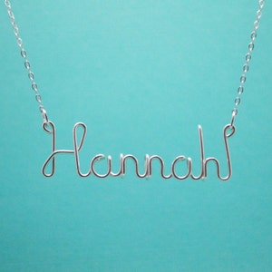 Custom Name Necklace • Personalized Name Jewelry • Wire Name Necklace • Word Jewelry • Bridesmaid Gift • Christmas Gift • Gifts For Her