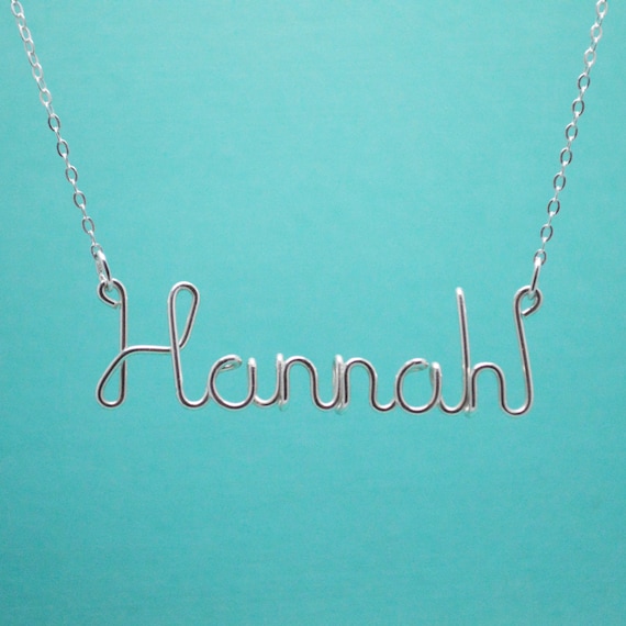 Custom Name Necklace Personalized Name Jewelry Wire Name Etsy