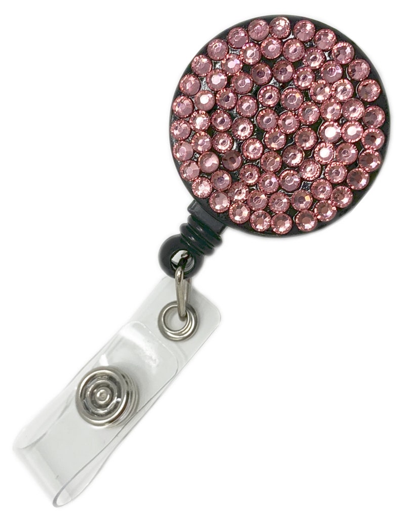 Multi Color Rhinestones ID Badge Holder RETRACTABLE Reel Etsy