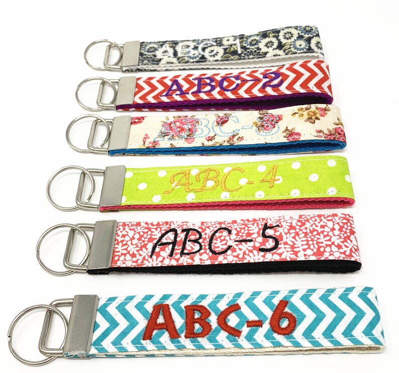 Signature Wristlet Key Fob, key chain Customized / Monogrammed / Personalized Gift image 7