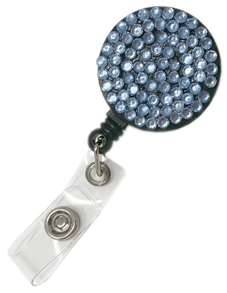 Multi Color Rhinestones ID Badge Holder RETRACTABLE Reel Etsy