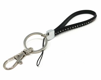 Bulk Lots Leather Bling Rhinestone Wristlets key fob keychains for Key Handbags Purses Remote Control Key Fob