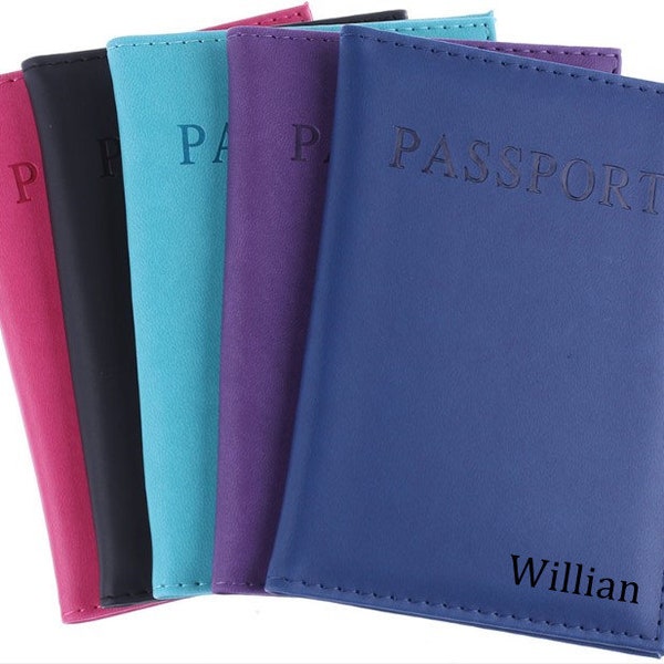 Personalized passport covers, Monogrammed Passport Holder, Leather passport case, passport wallet Travel Accessory Gift