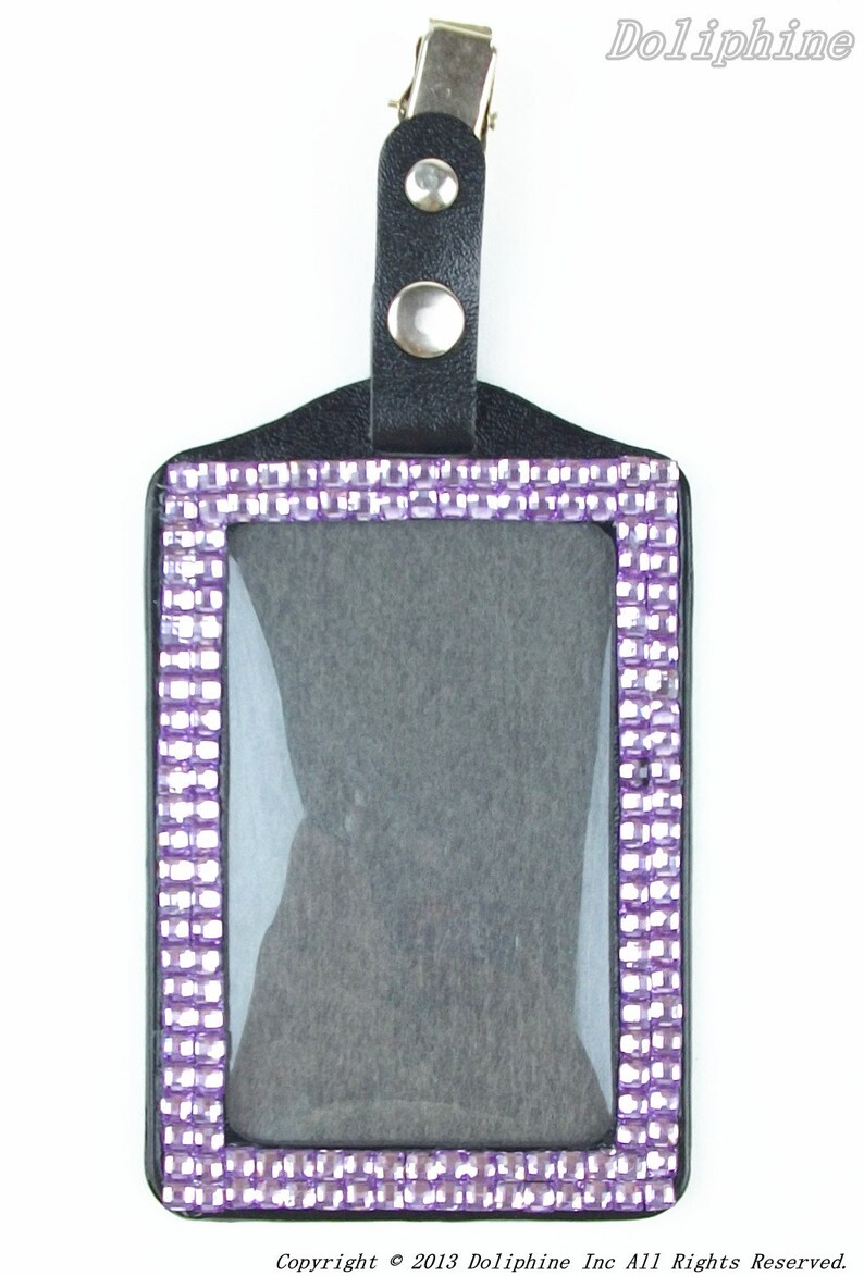MultiColors Vertical Rhinestone Lanyard ID Badge Holder with Etsy