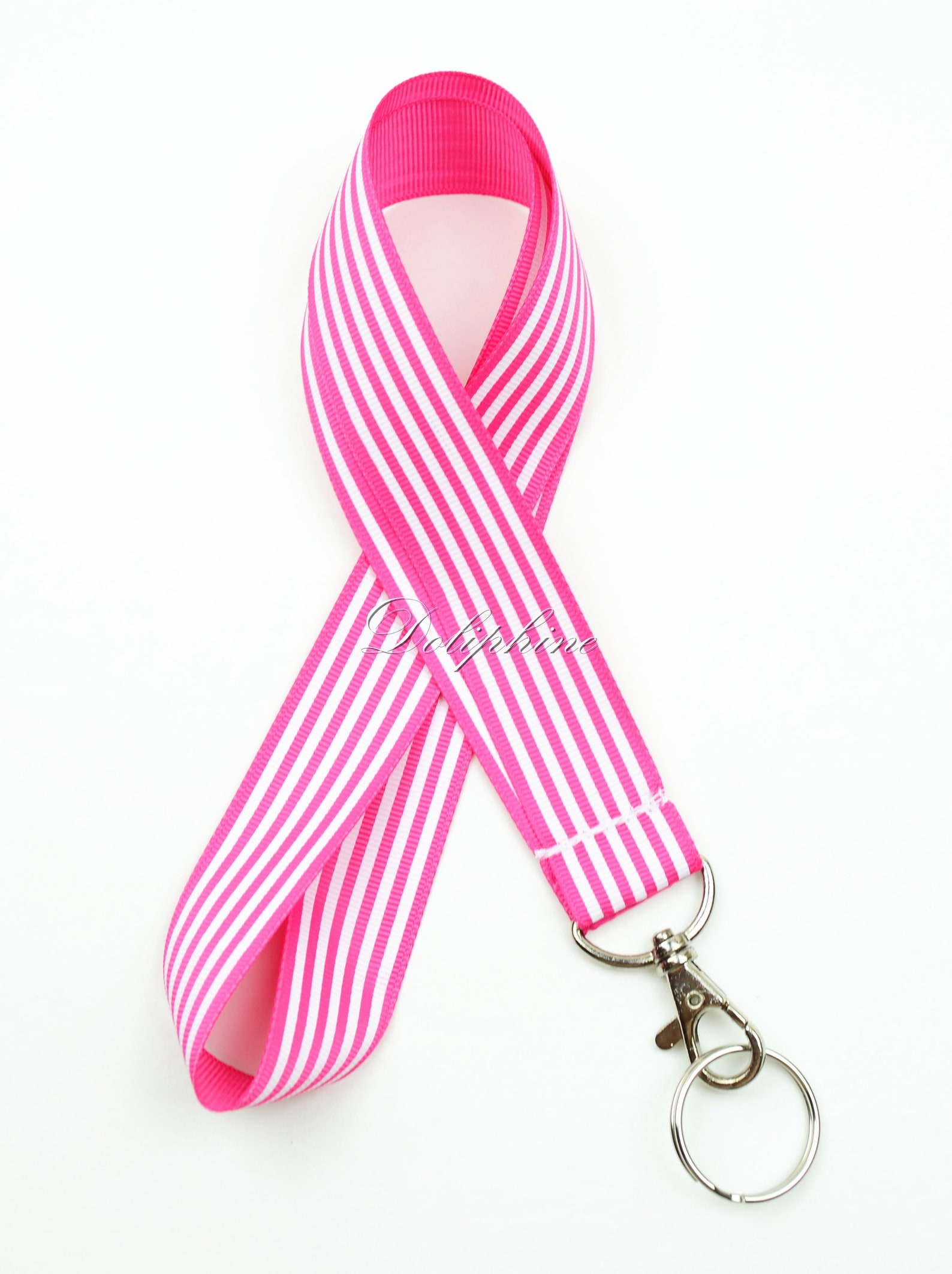 Ribbon Neck Lanyard With Keychain for Key ID Badge Holder Etsy