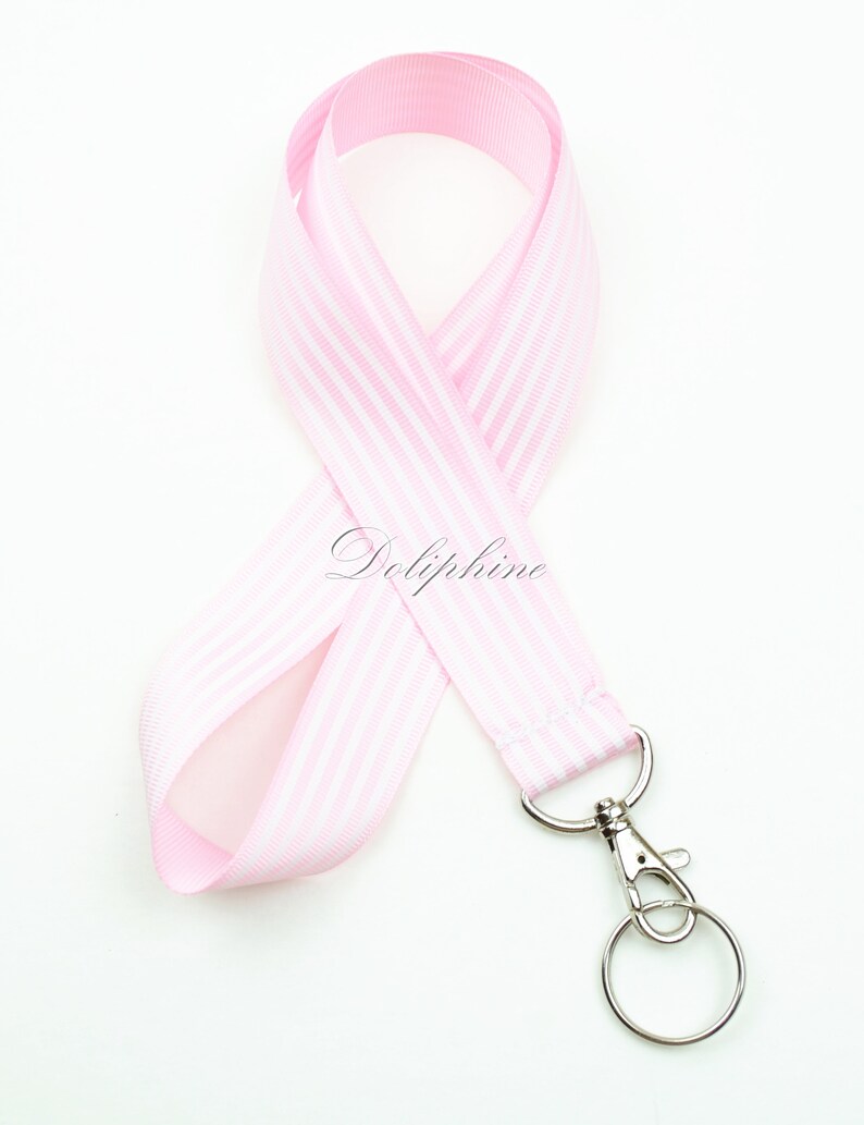 Ribbon Neck Lanyard With Keychain for Key ID Badge Holder Etsy