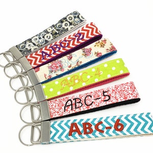 Signature Wristlet Key Fob, key chain Customized / Monogrammed / Personalized Gift image 1