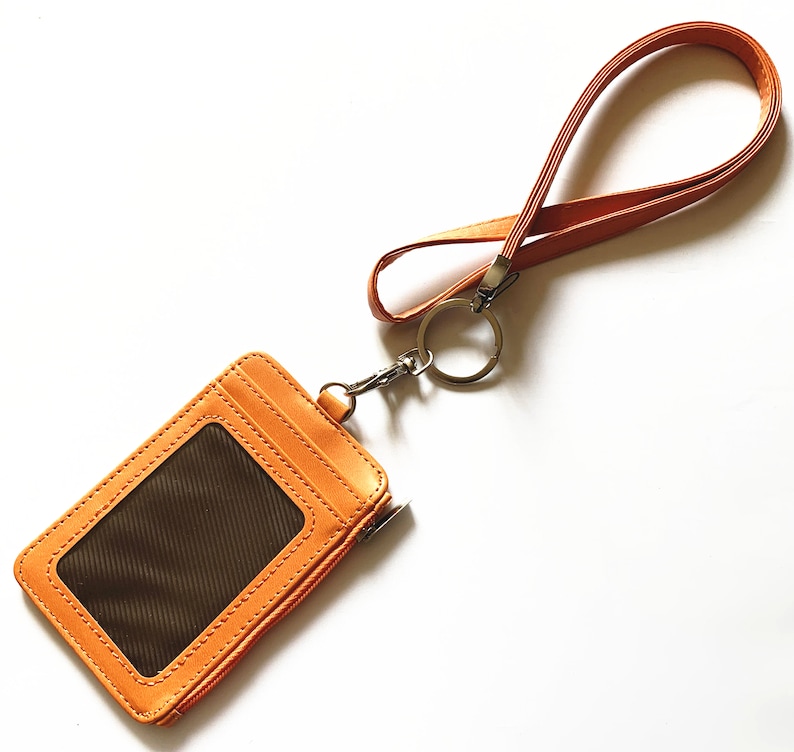 Leather Necklace Lanyard and Vertical Wallet