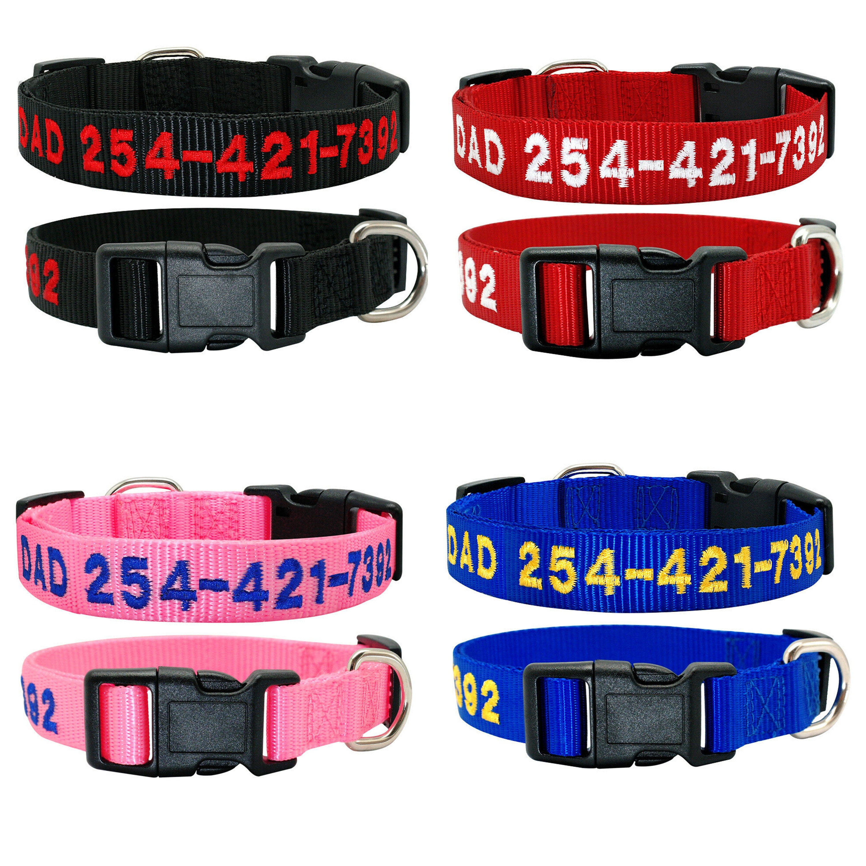 personalized nylon dog collar