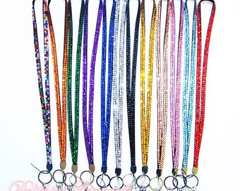 Lanyard Porte-badge D'identification Vertical Strass Bling Bling Crystal Lanyard Porte-badge D'identification Vertical Strass Bling Bling Crystal