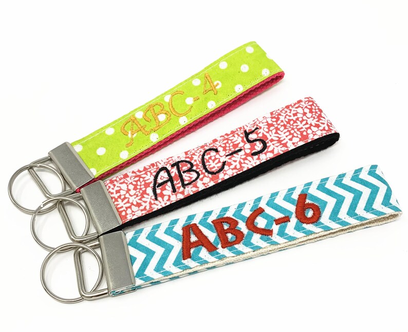 Signature Wristlet Key Fob, key chain Customized / Monogrammed / Personalized Gift image 9