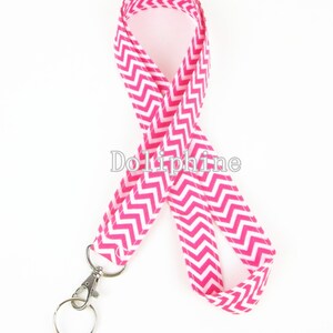 Chevron Fabric Neck LANYARD Keychain for Key / ID Badge - Etsy