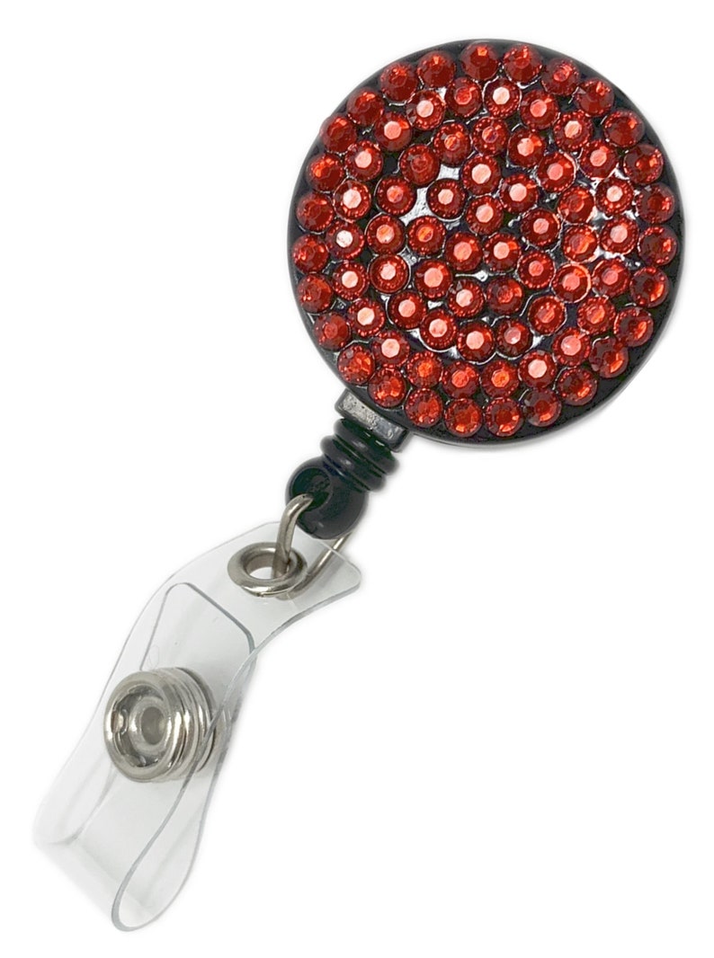 Multi Color Rhinestones ID Badge Holder RETRACTABLE Reel Etsy