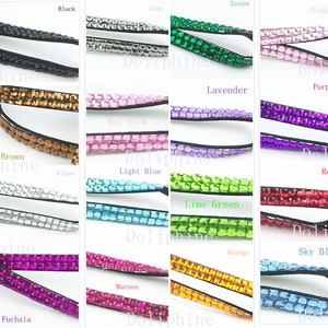 Colored Bling Rhinestone Horizontal ID Badge Holder with Metal Alligator Clip image 10