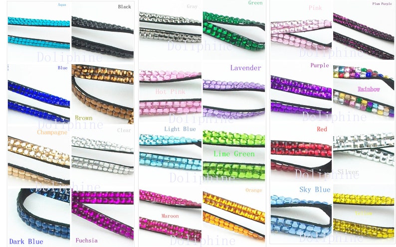 Colored Bling Rhinestone Horizontal ID Badge Holder with Metal Alligator Clip image 10