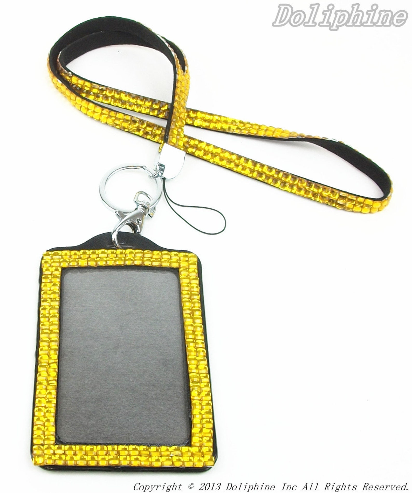 Rhinestone Crystal Bling Necklaces LANYARD With Vertical ID Etsy Canada