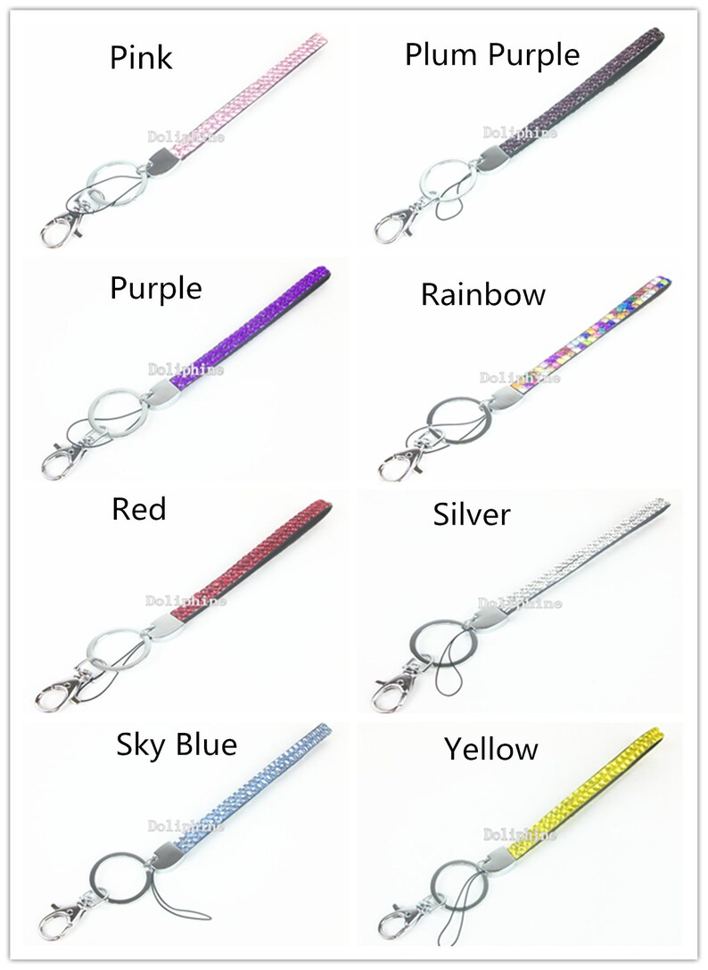 Bulk 20X Multi Color Rhinestone Bling Wristlet Key Fob Key Etsy