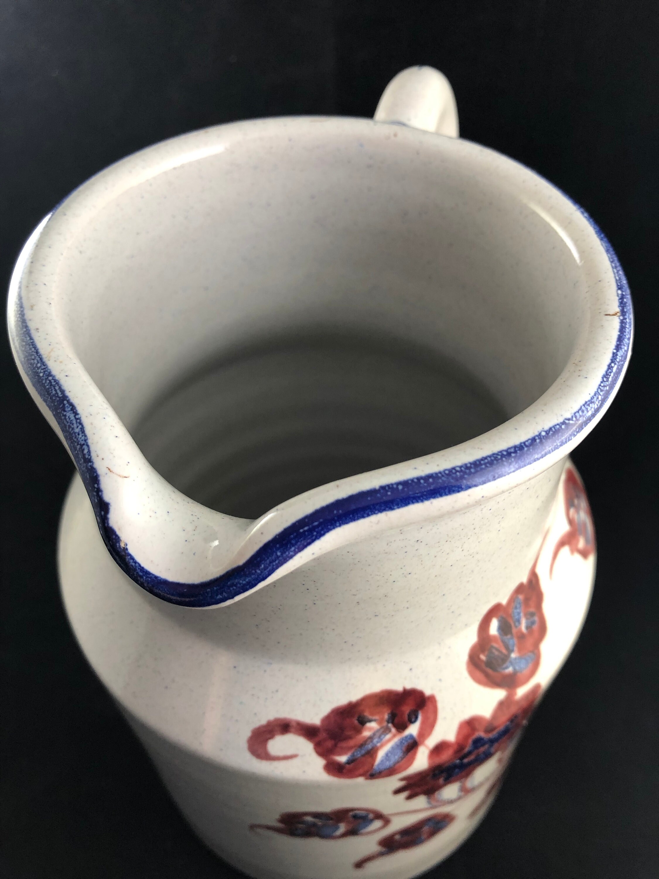 Italian Pottery Peasant Village Pitcher Carafe Wine Jug Ceramic Italy ...