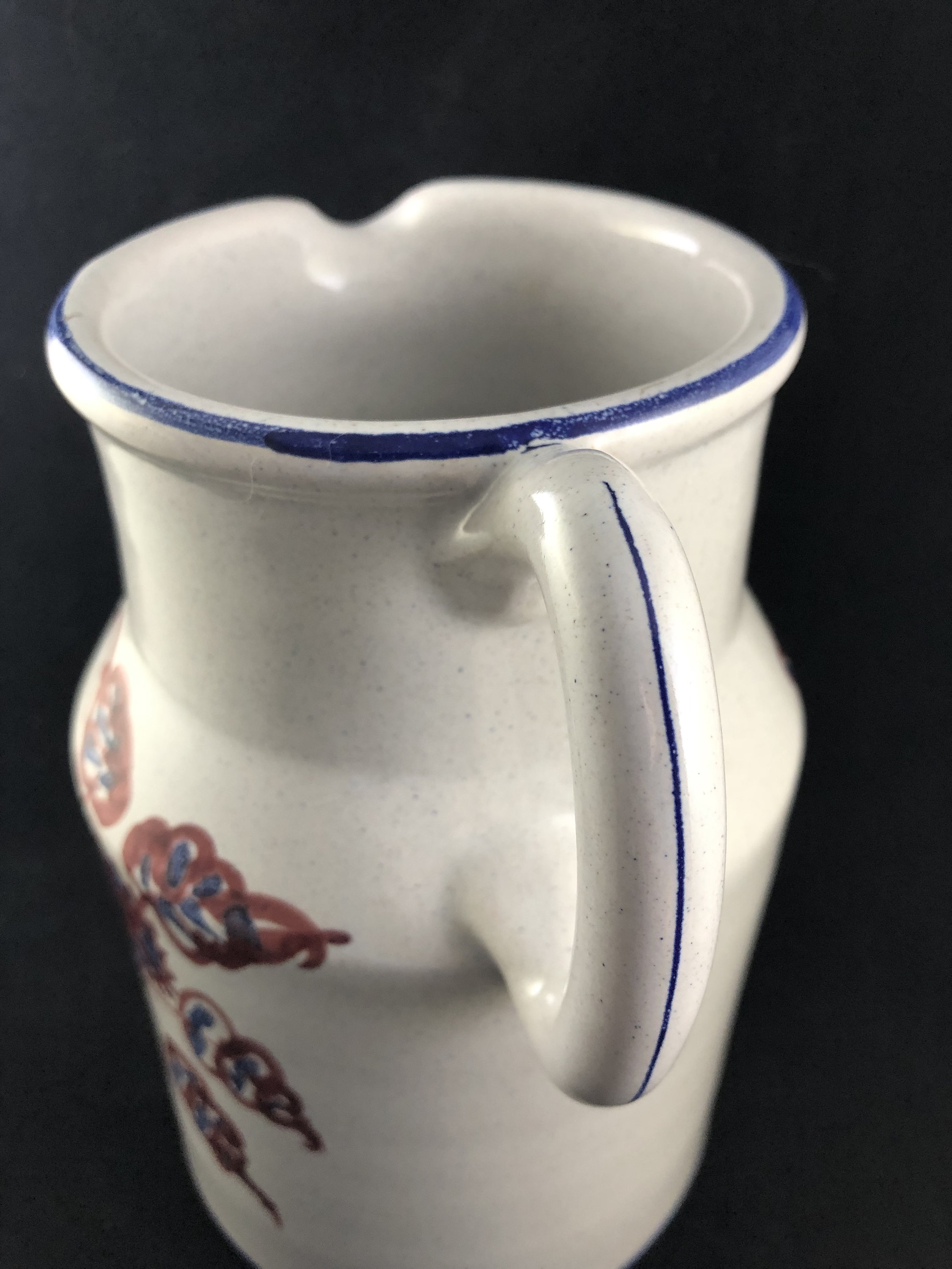 Italian Pottery Peasant Village Pitcher Carafe Wine Jug Ceramic Italy ...