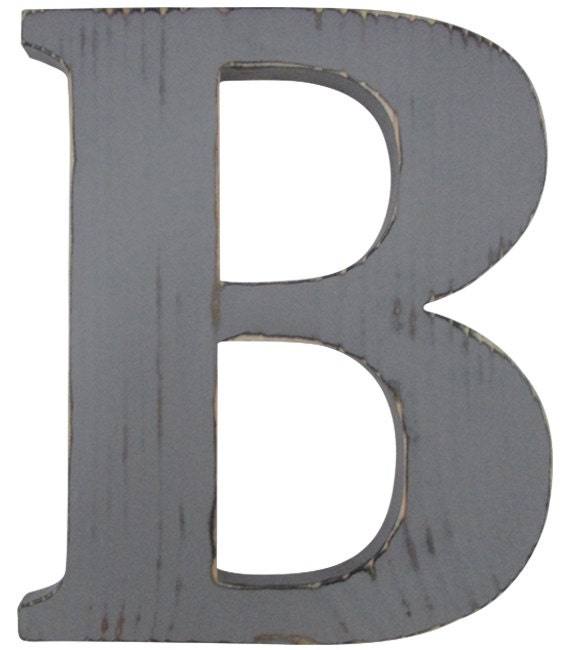 Letter B Wall Decor Rustic Wall Letter Large Wooden Etsy
