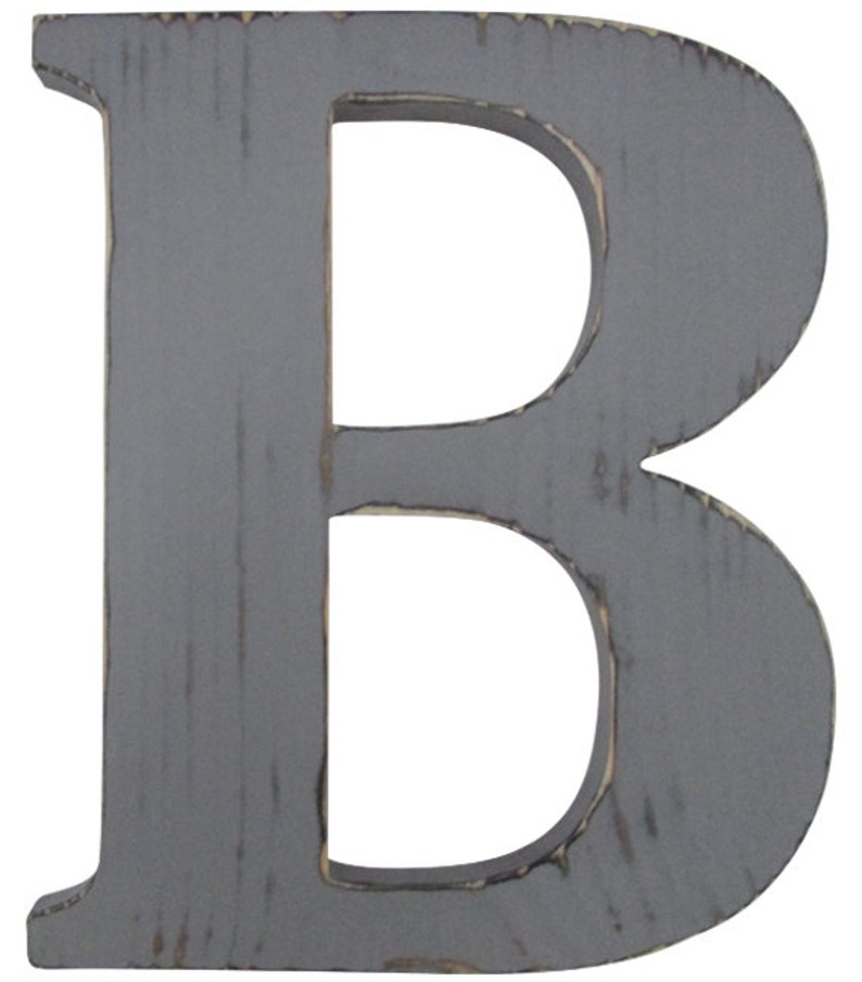 Letter B Wall Decor Rustic Wall Letter Large Wooden Etsy