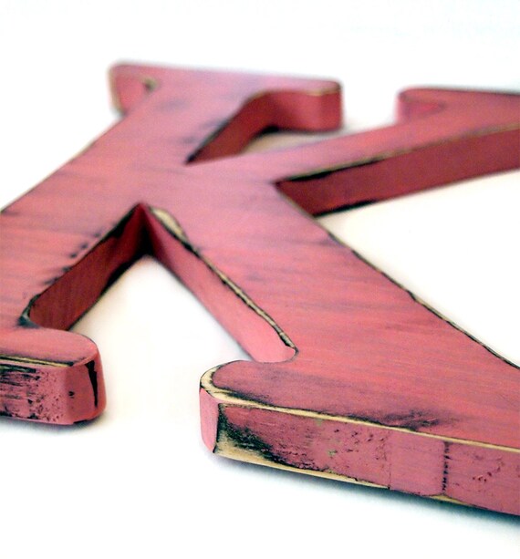Items similar to Letter K Wooden Rustic Letter K Wall Decor Rustic Chic