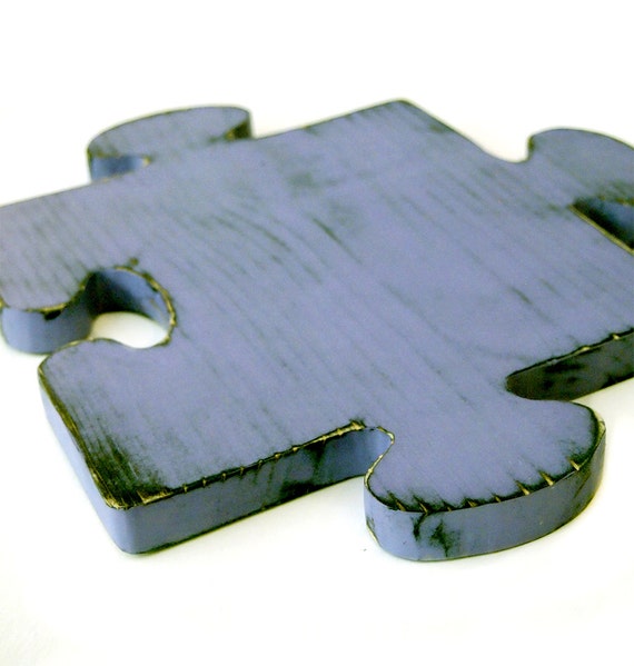 Puzzle Piece Wood Sign Wall Decor Rustic Decor Shabby Chic Etsy