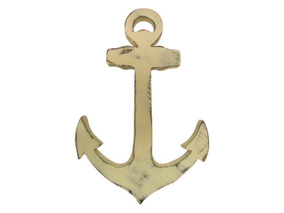 Anchor Wall Decor Large Wooden Anchor Nautical Nursery Etsy