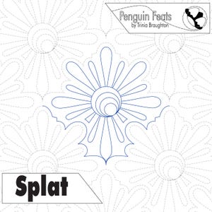 SPLAT Digital Quilting Pantograph: Langarm E2E Quilt Anleitung (Instant Download Design)